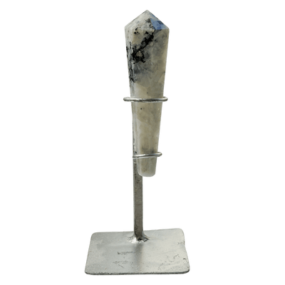 Rainbow Moonstone Wand on Stand