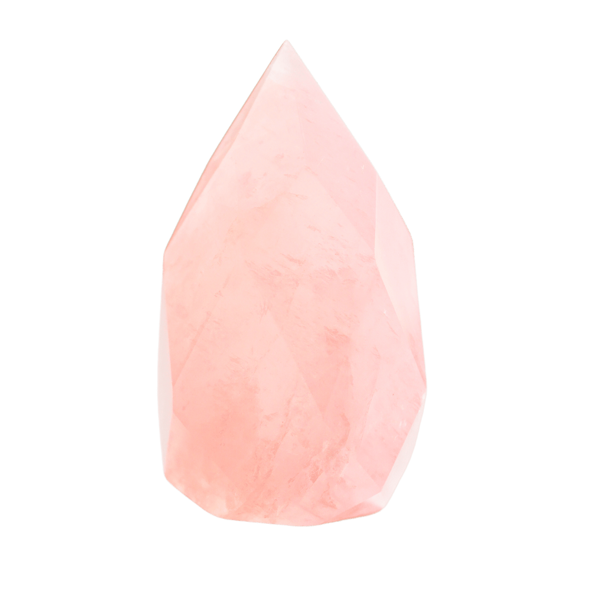 Rose Quartz Faceted Flame