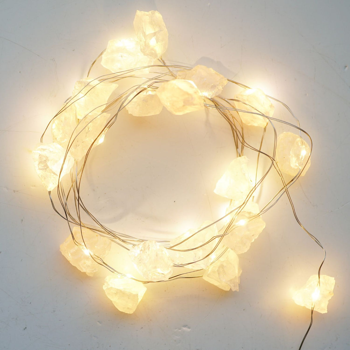 Rose Quartz Crystal String Lights