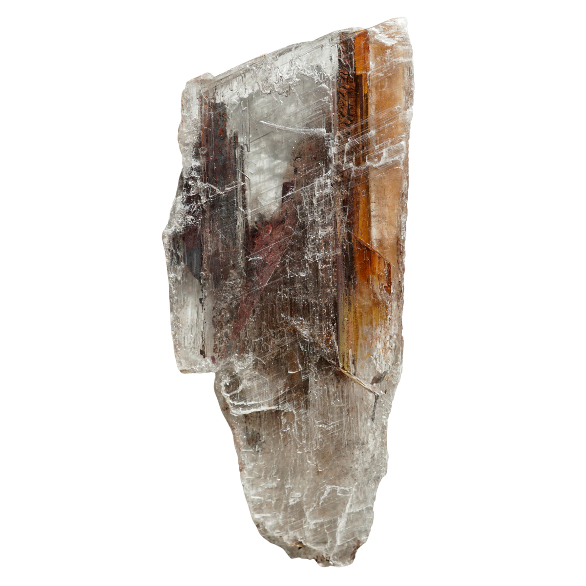 Selenite with Hematite Inclusions