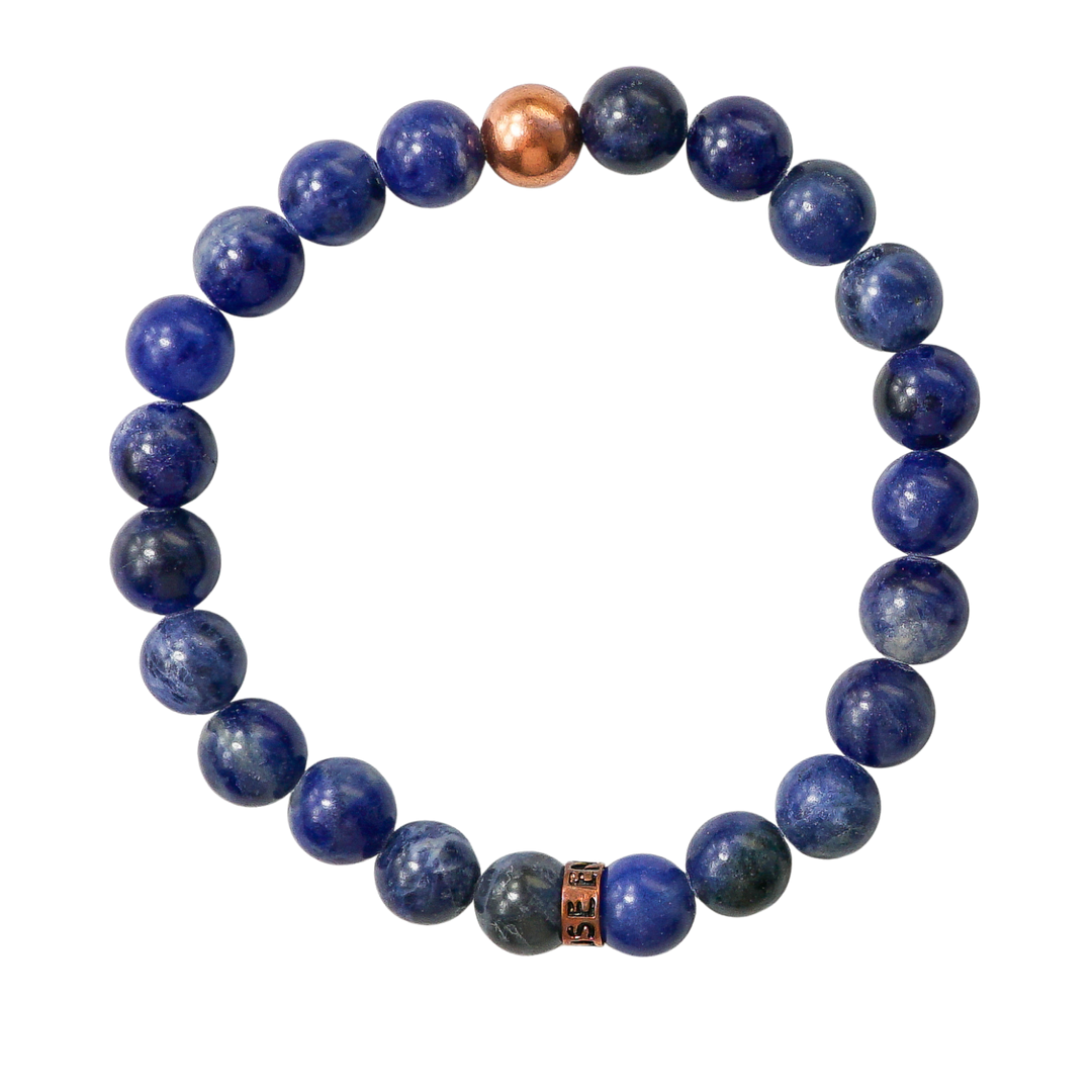 Sodalite Bracelet with Copper Bead | Truth & Communication
