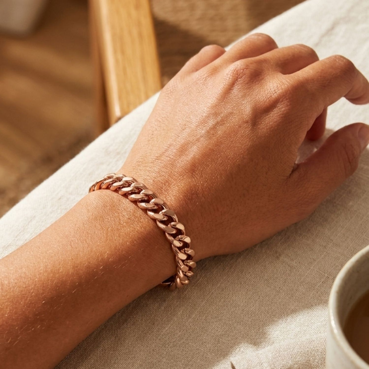 Solid Copper Chain Bracelet