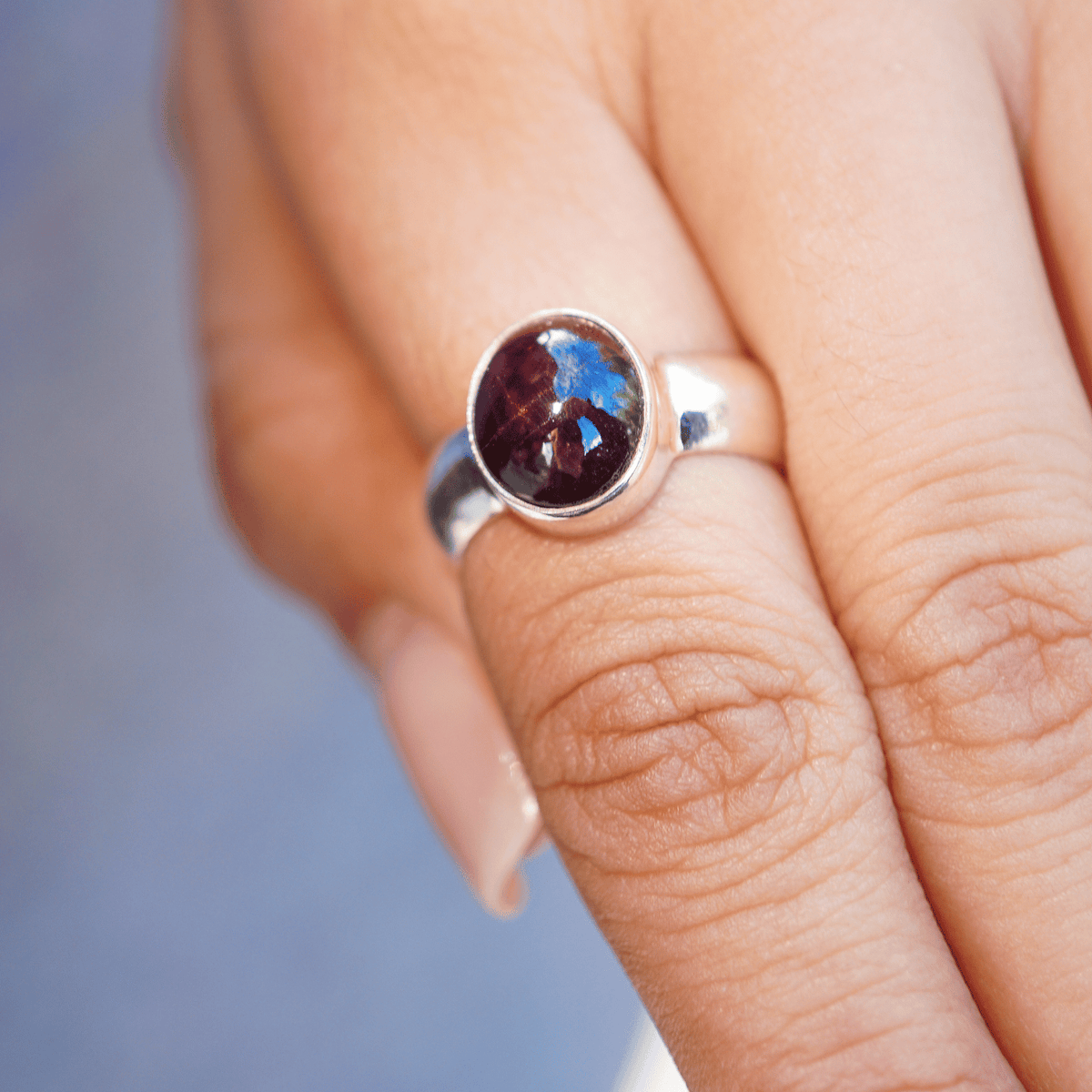 Star Ruby Sterling Silver Ring