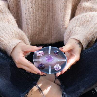 Stress Relief Crystal Grid Plate