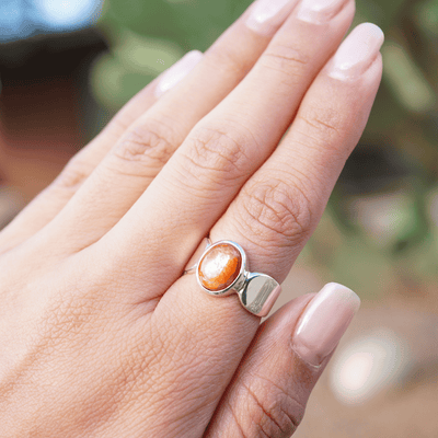 Sunstone Sterling Silver Ring