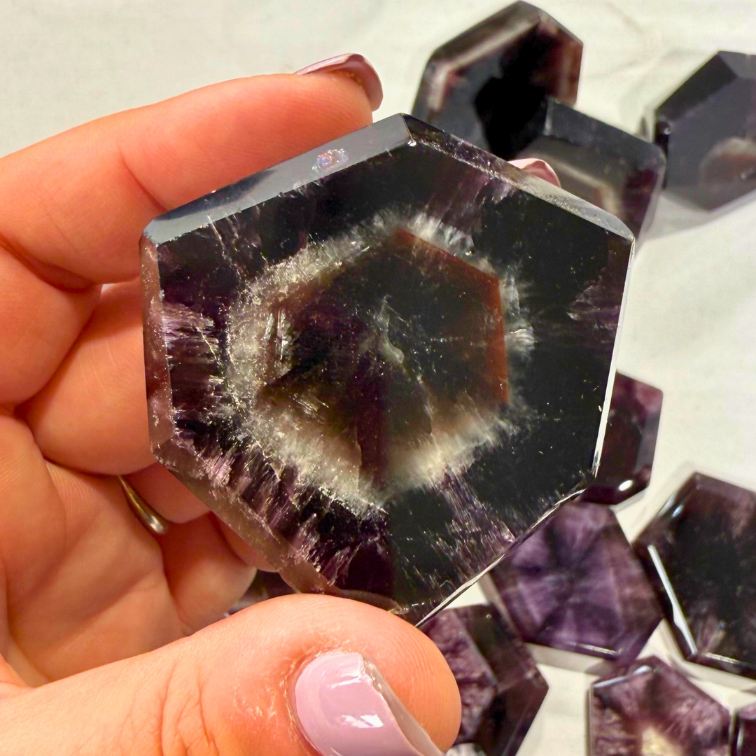 Trapiche Amethyst Gem | Rare Polished Star Amethyst | Energy Muse