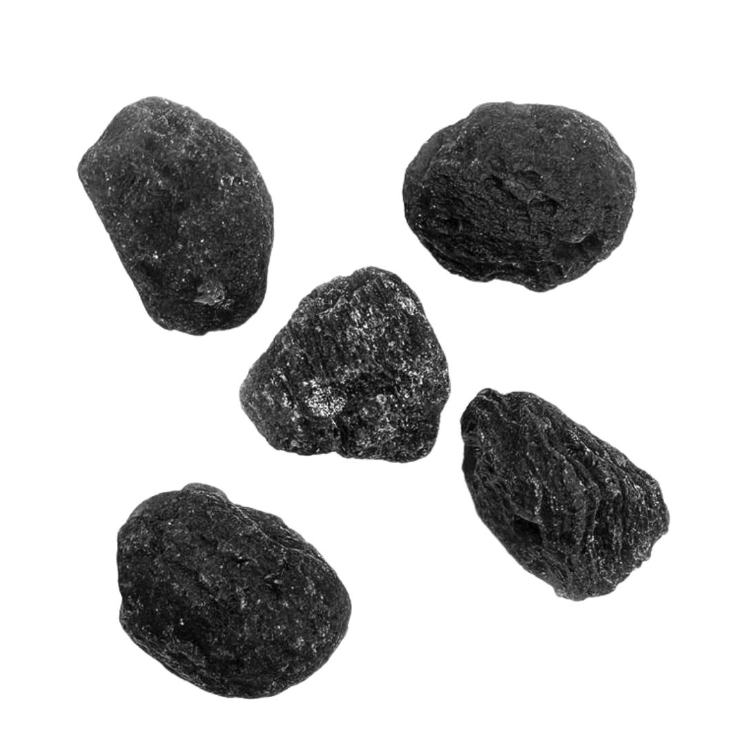 assortment of 5 genuine raw Tektite stones by Energy Muse