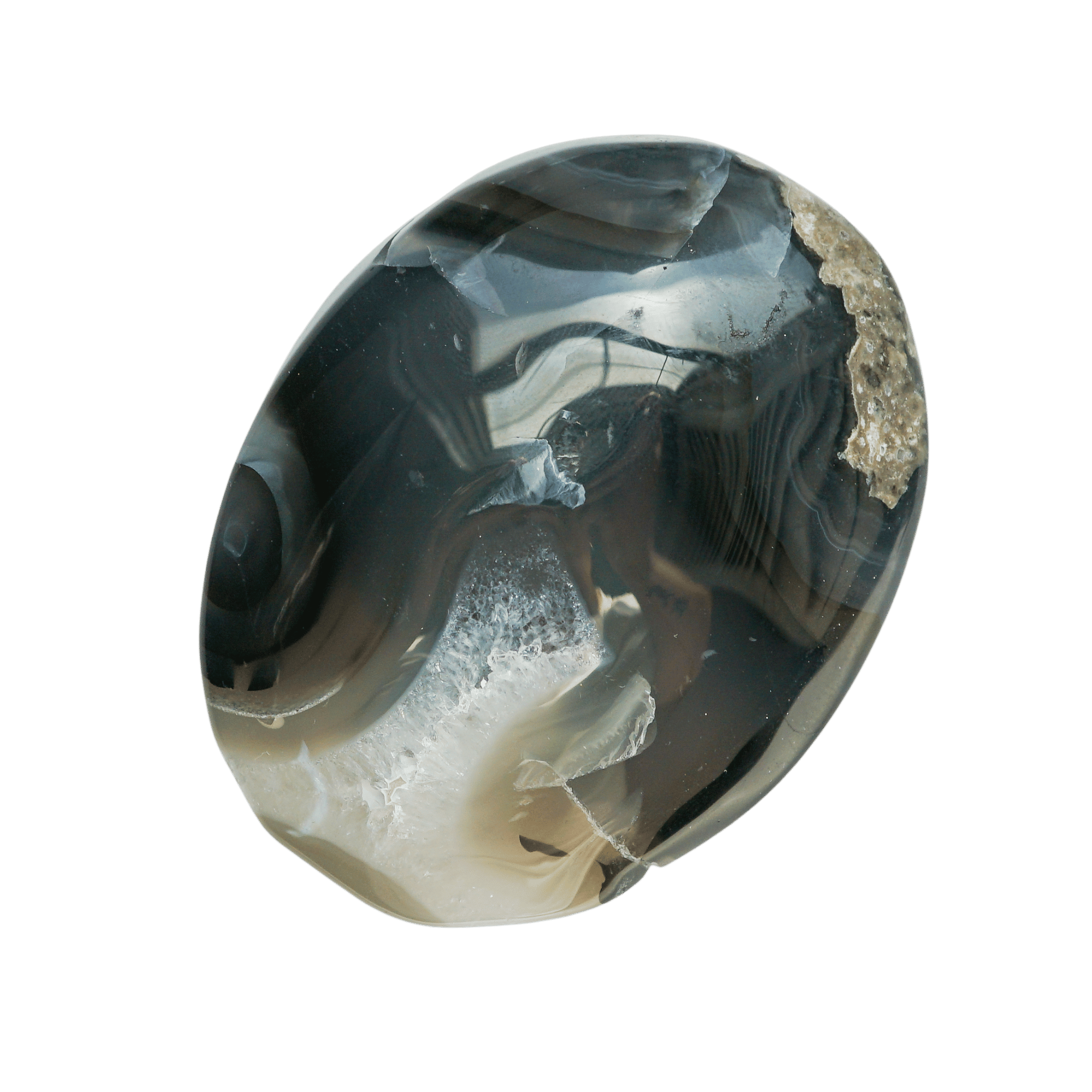The Crystal Tabby UV-Reactive Volcanic Agate Touchstone