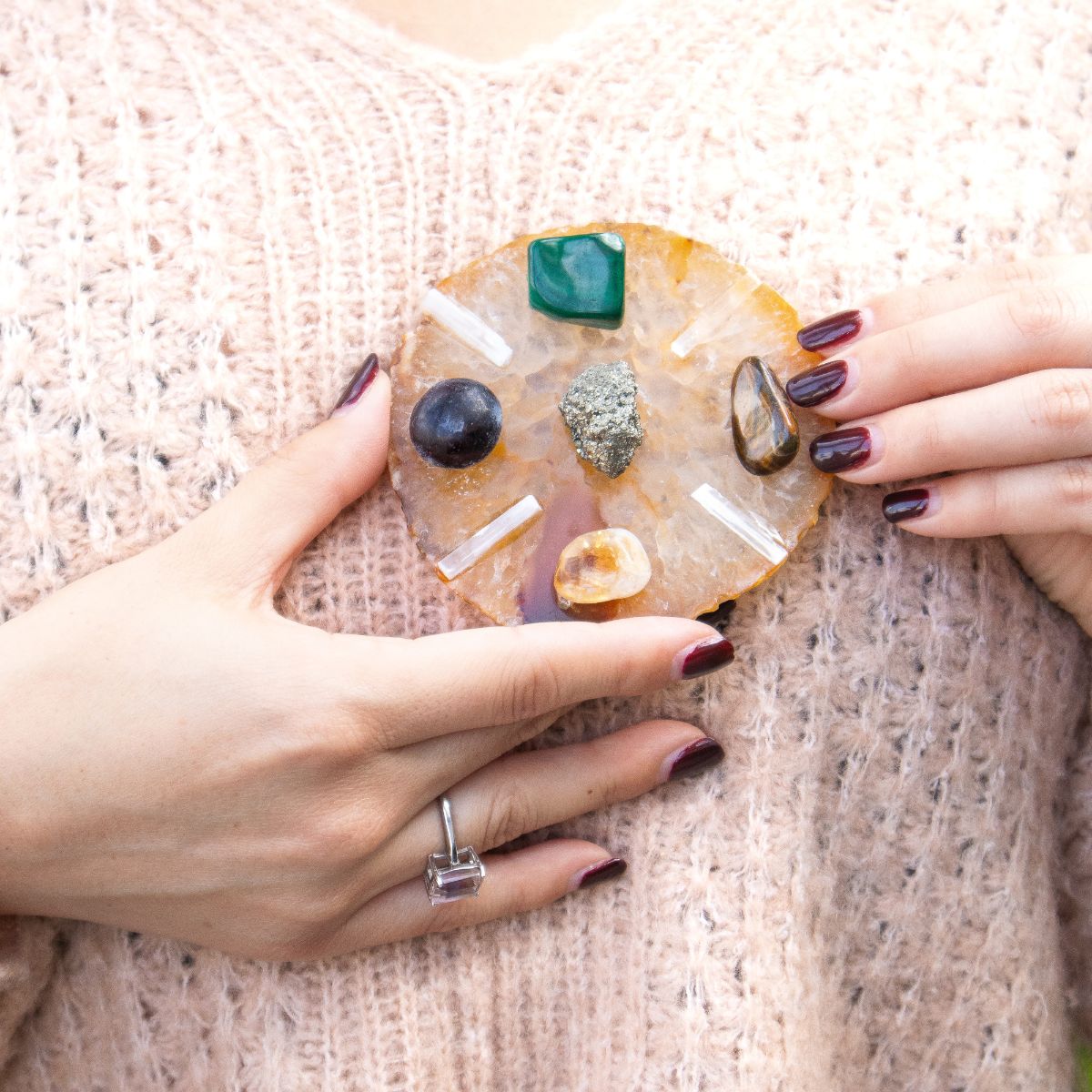 Wealth Crystal Grid Plate