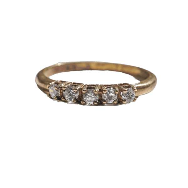 White Sapphire Vintage Italian Ring