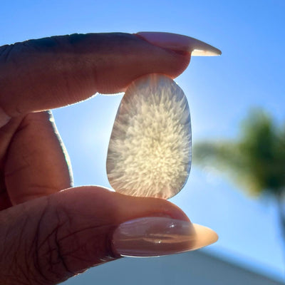 White Scolecite Tumbled Stone