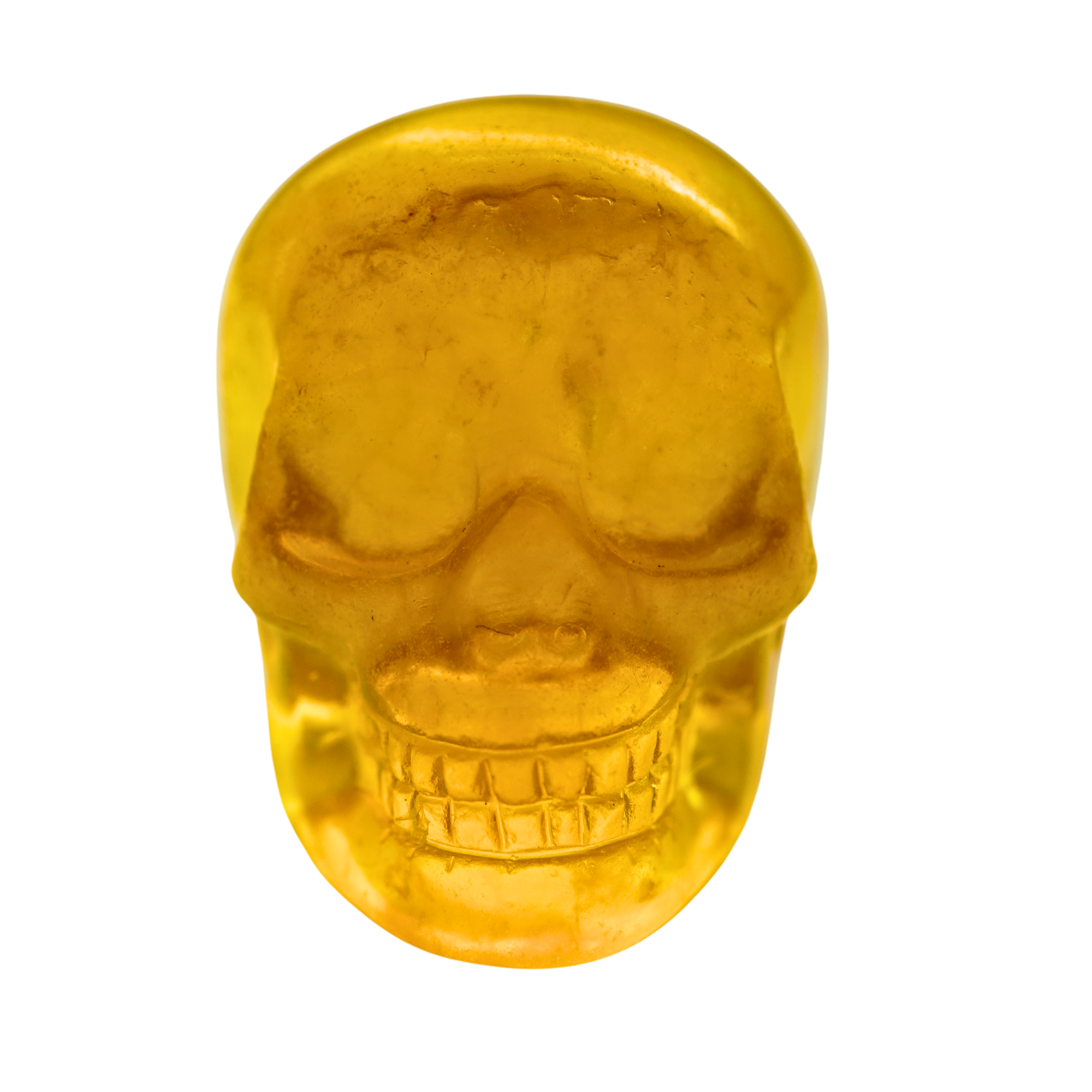 Yellow Fluorite Skull