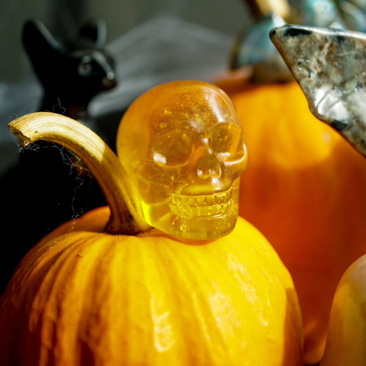 Yellow Fluorite Skull