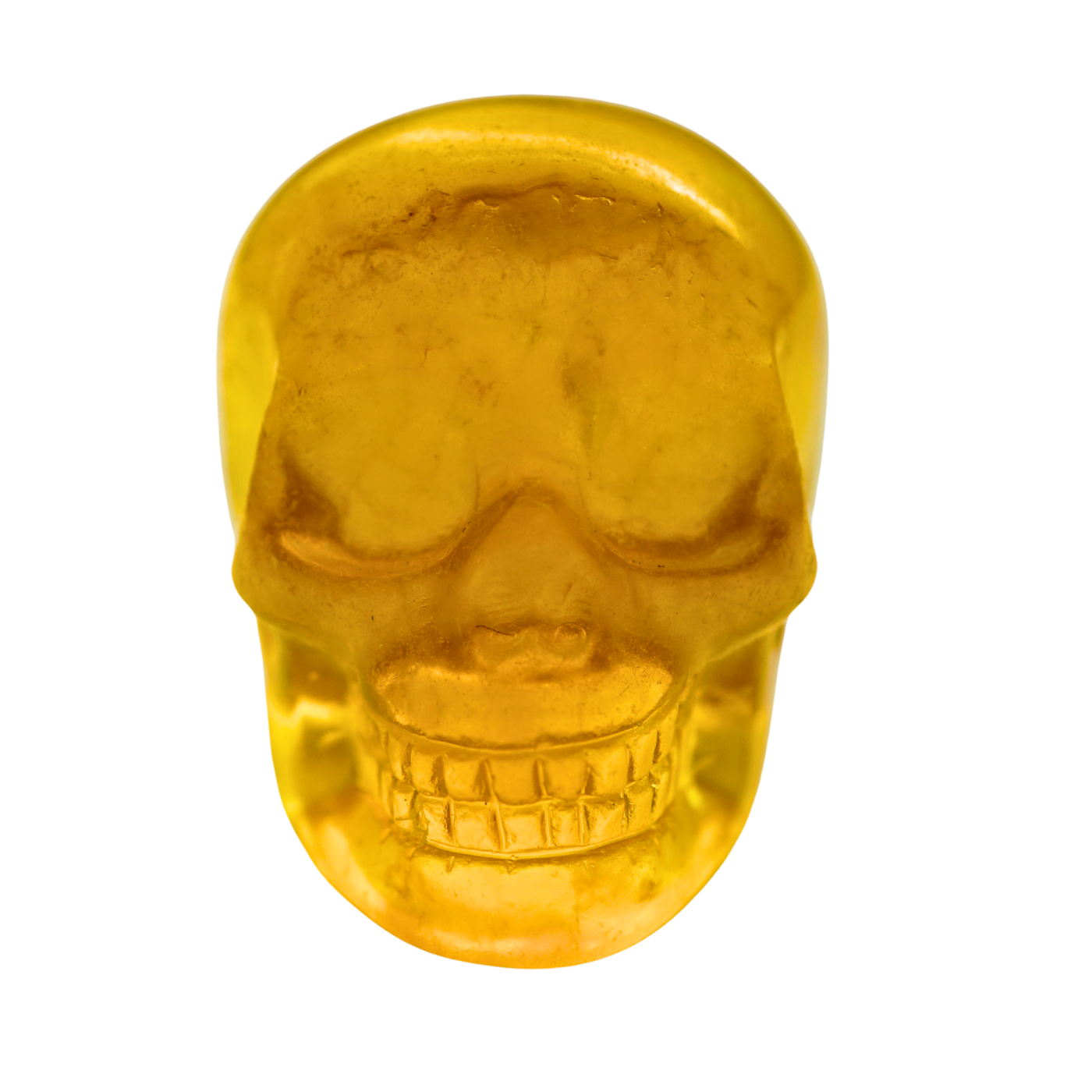Yellow Fluorite Skull