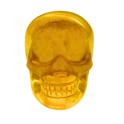 Yellow Fluorite Skull