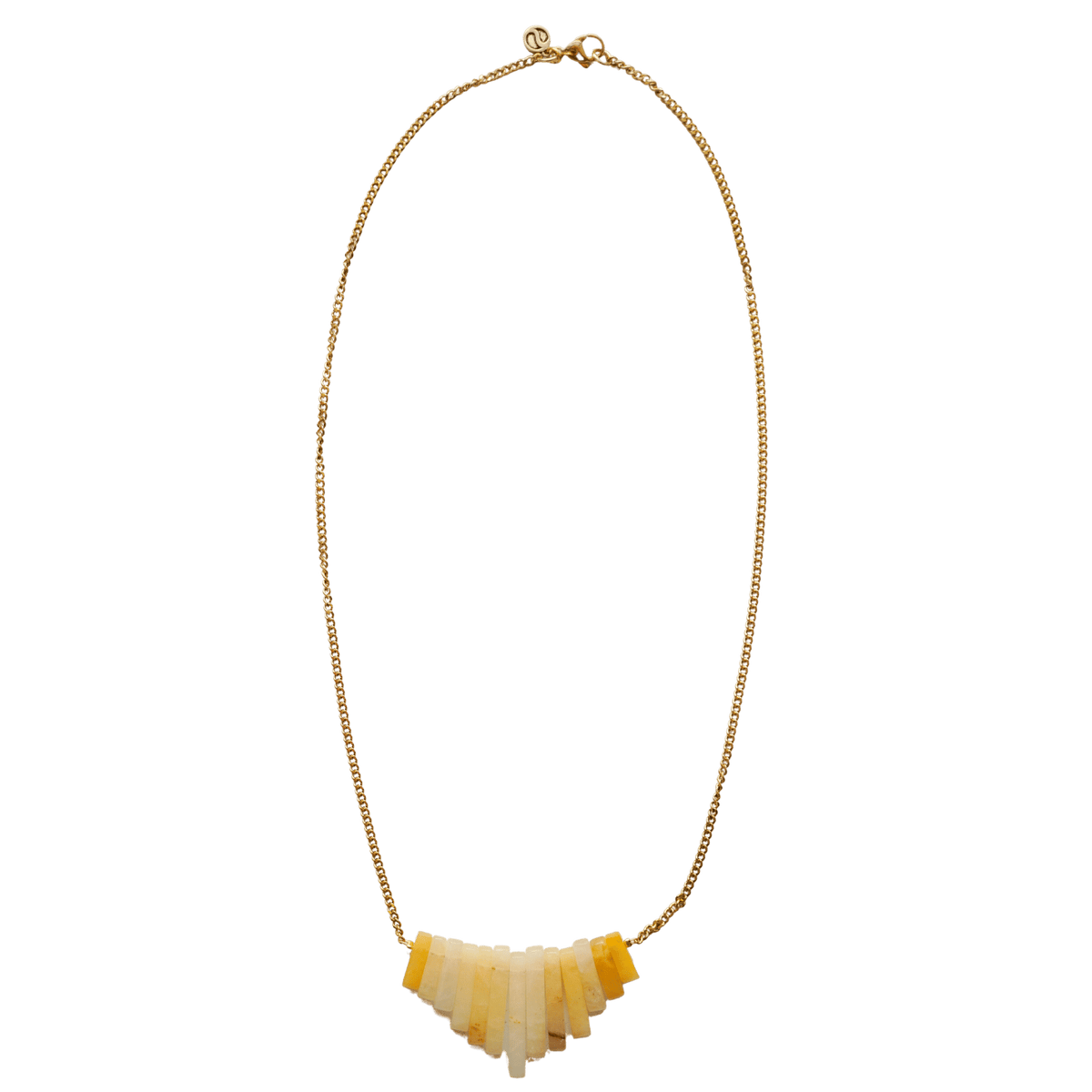Yellow Serpentine Collar Necklace