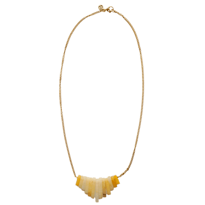 Yellow Serpentine Collar Necklace