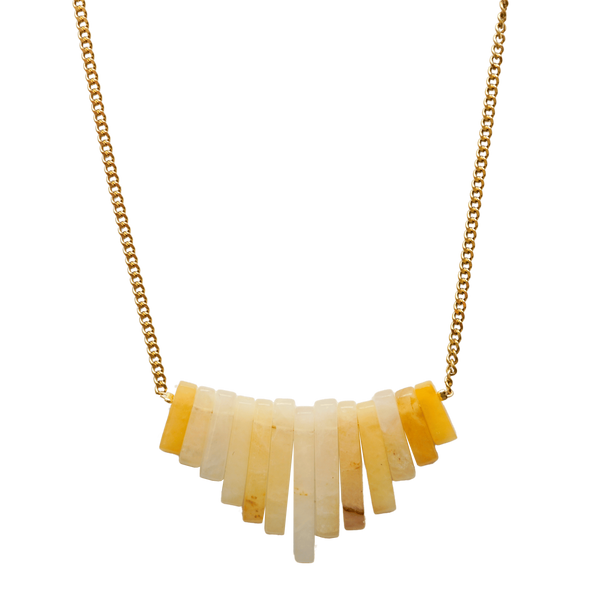 Yellow Serpentine Collar Necklace