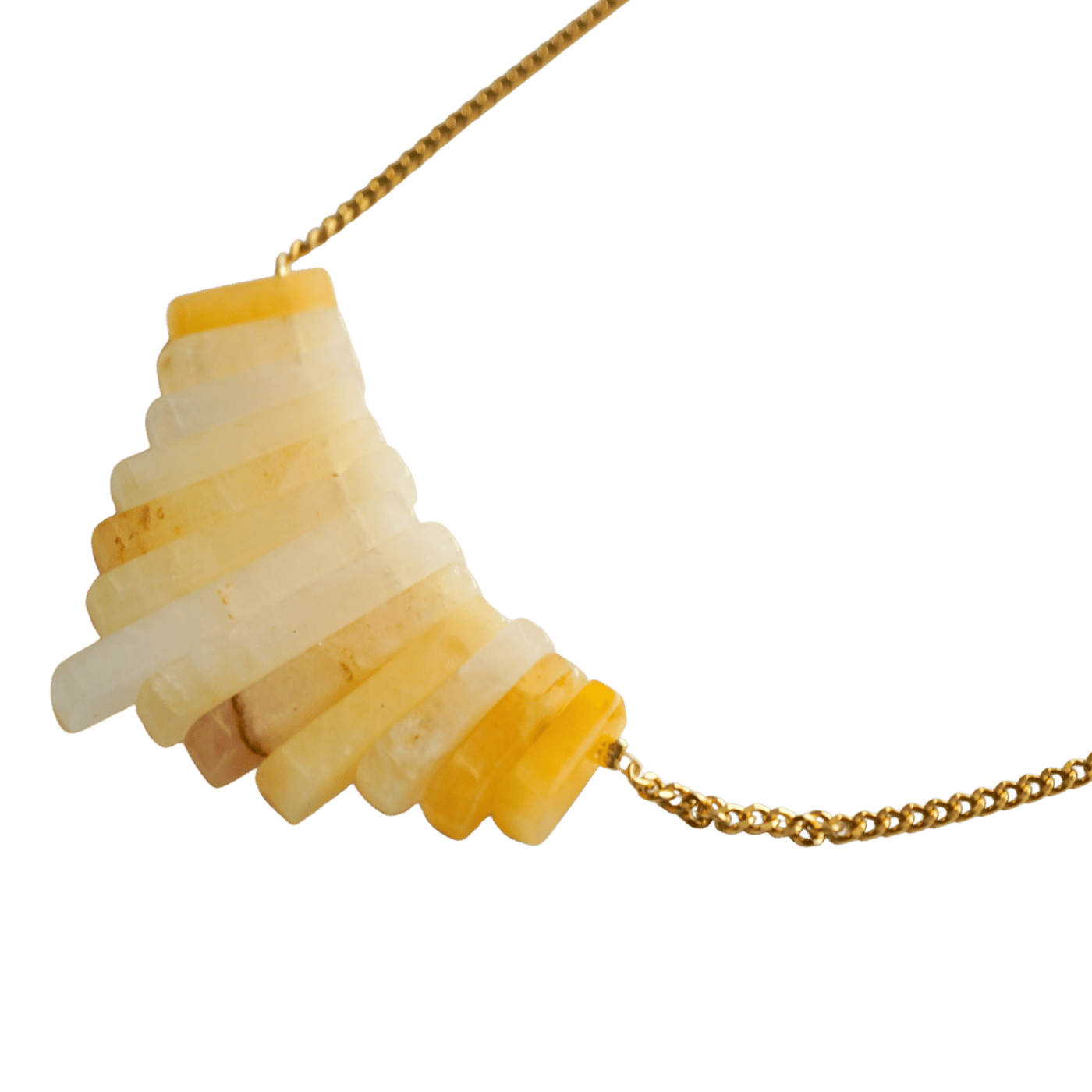 Yellow Serpentine Collar Necklace