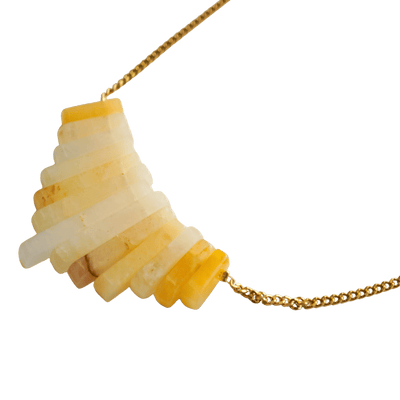 Yellow Serpentine Collar Necklace