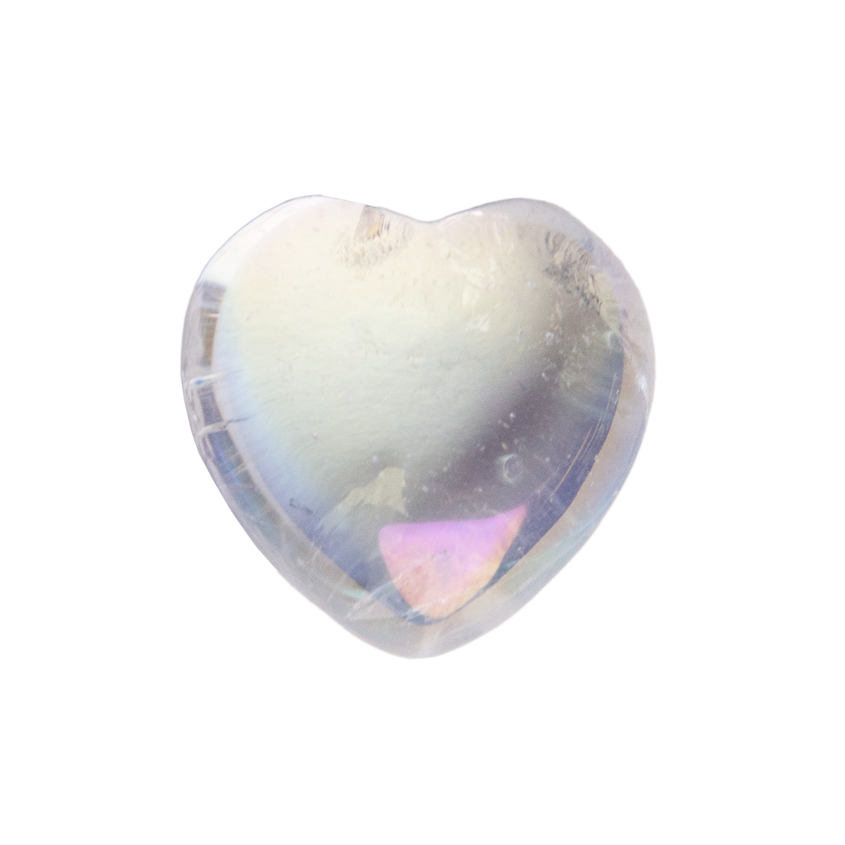 small Angel Aura Quartz Heart - Energy Muse