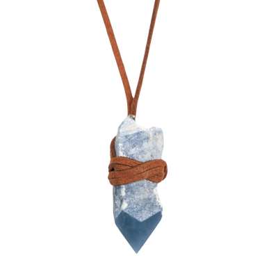 Angelite Crystal Point Necklace