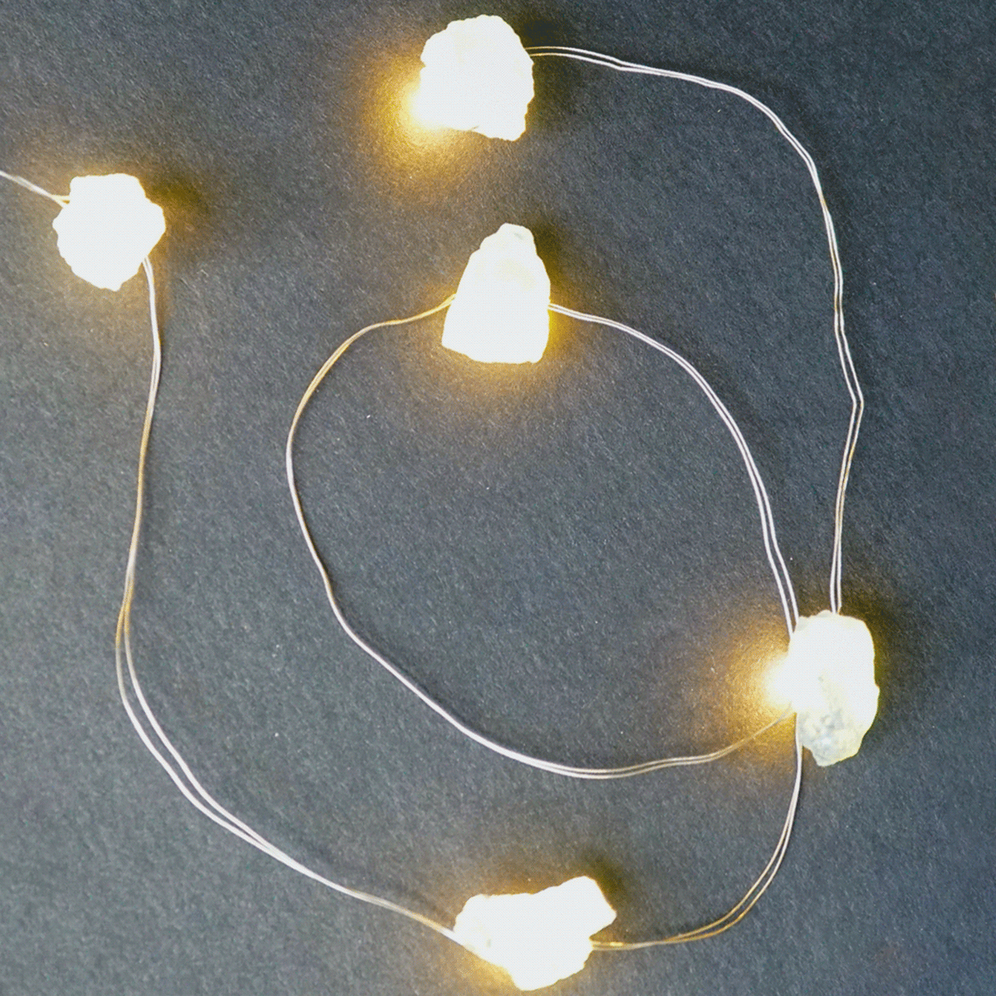 Aquamarine Crystal String Lights