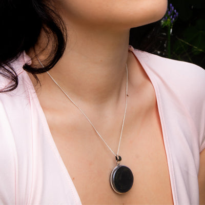 Black Obsidian Mirror Necklace