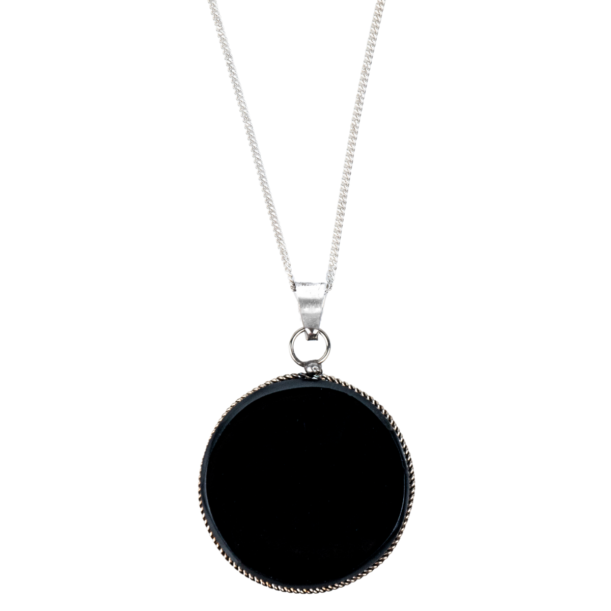 Black Obsidian Mirror Necklace