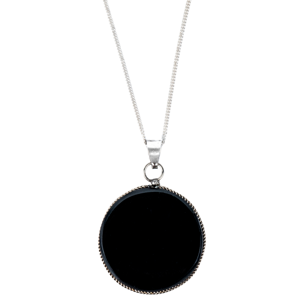 Black Obsidian Mirror Necklace