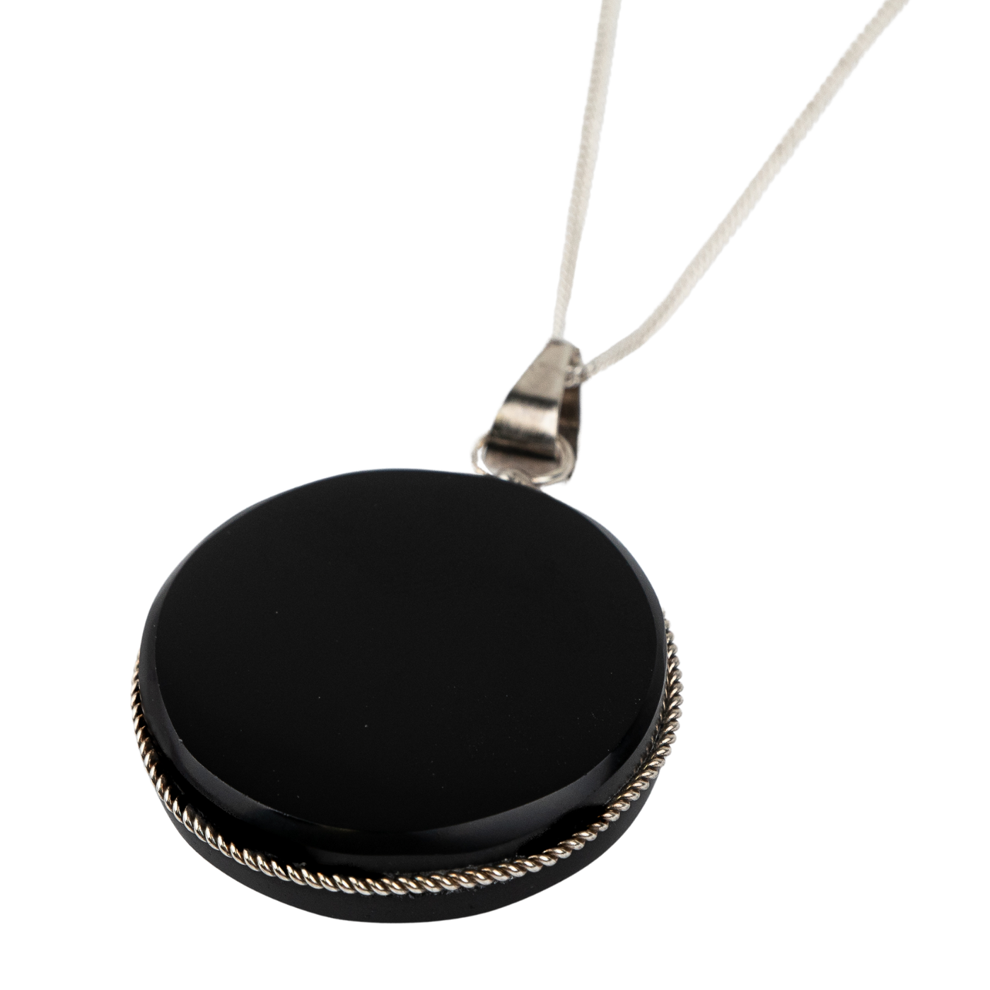 Black Obsidian Mirror Necklace