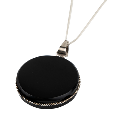 Black Obsidian Mirror Necklace