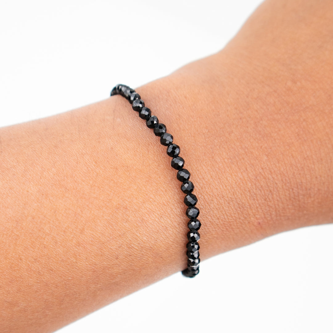 Black Spinel Mini Gemstone Bracelet | Shop Black Spinel at Energy Muse