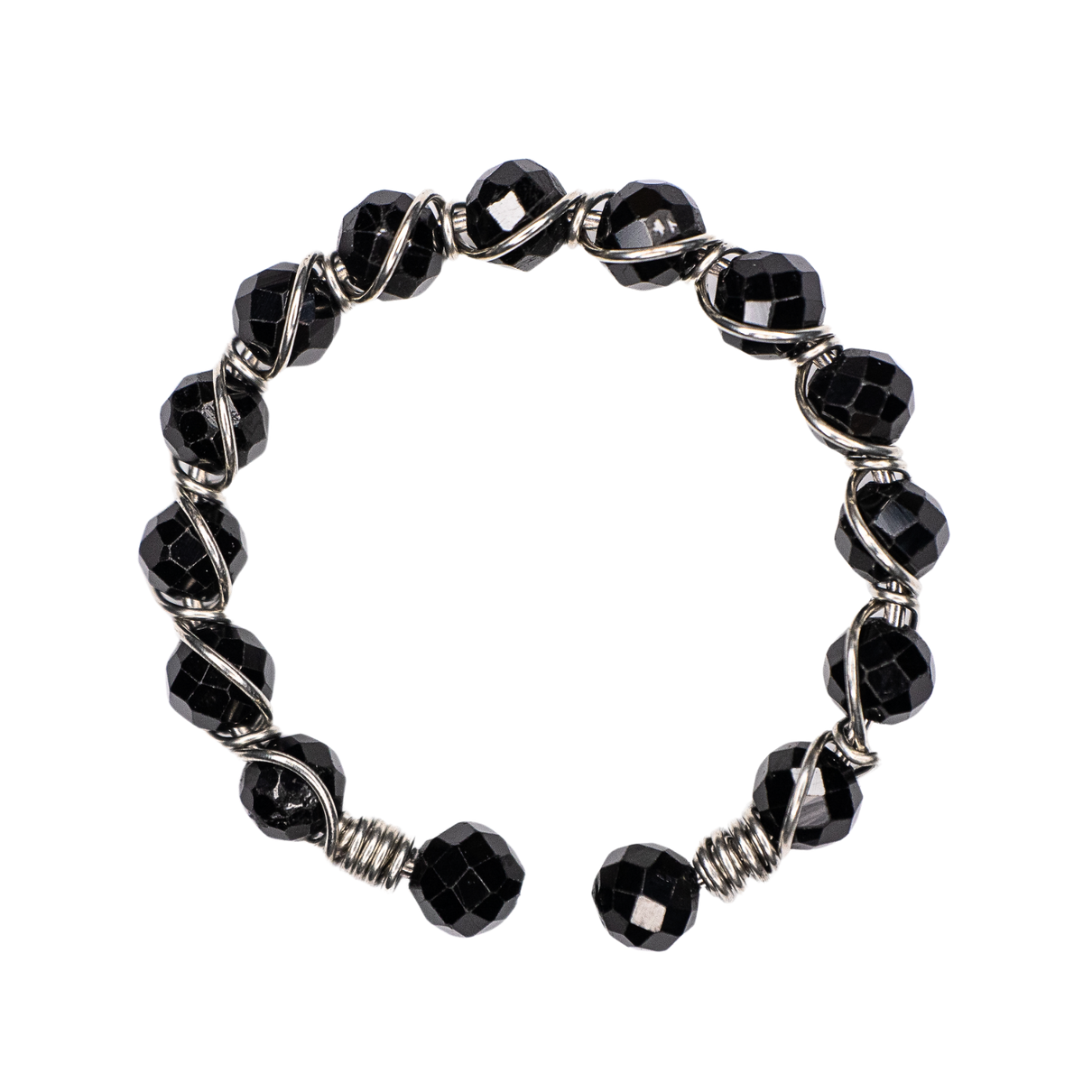 Black Tourmaline Crystal Ring