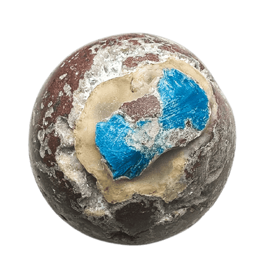 Rare Half-Polished Cavansite Sphere