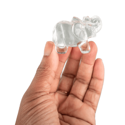 Clear Quartz Elephant Statue