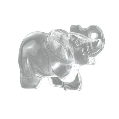 Clear Quartz Elephant Statue