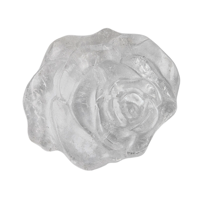 Clear Quartz Rose Carving