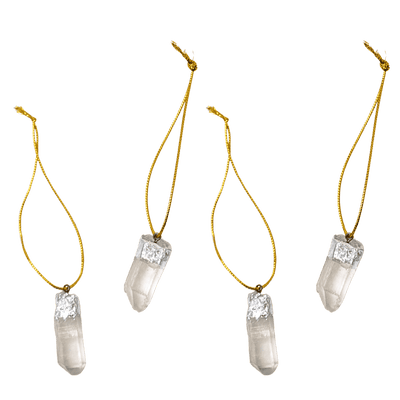 Clear Quartz Point Ornament Set