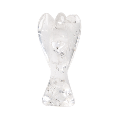 genuine clear quartz angel crystal carving by Energy Muse 