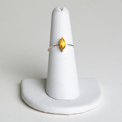 Citrine Faceted Marquise Cut Ring
