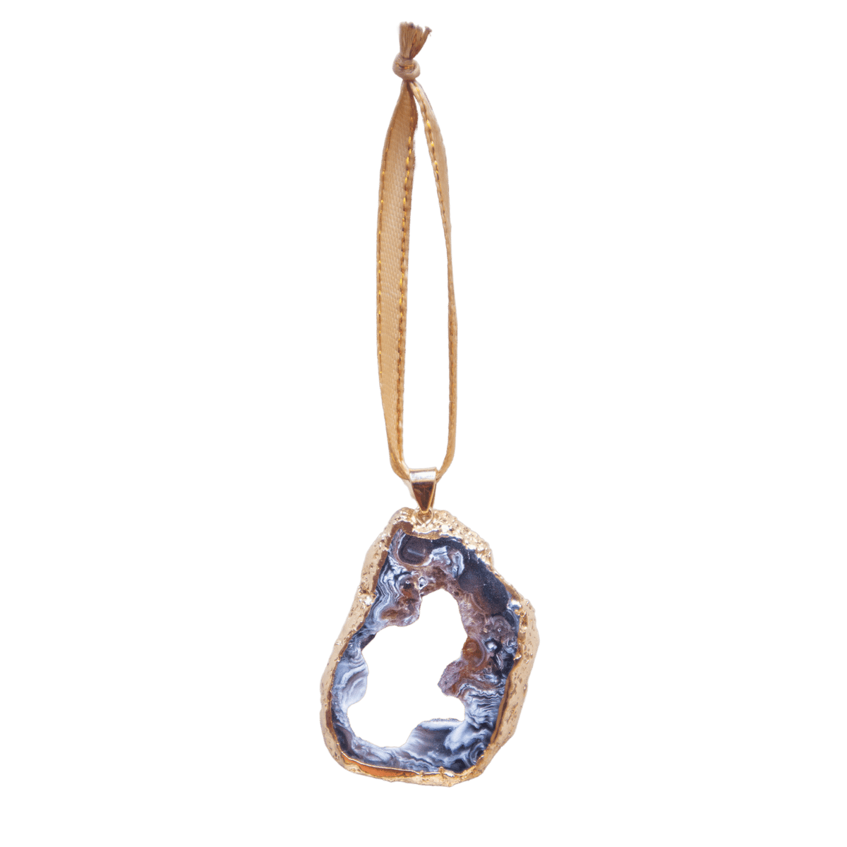 Set of 4 Druzy Agate Ornaments