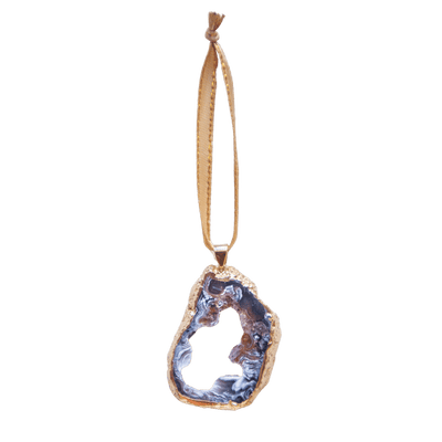 Druzy Agate Ornament Set