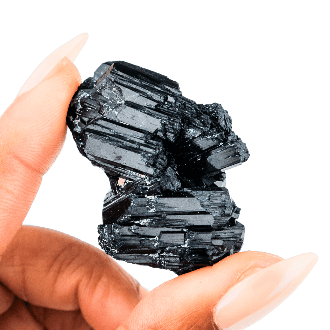 Black Tourmaline shops crystal from Erongo Mtns, Namibia - 33gm / 33mm x 29mm x 23mm (F90036)