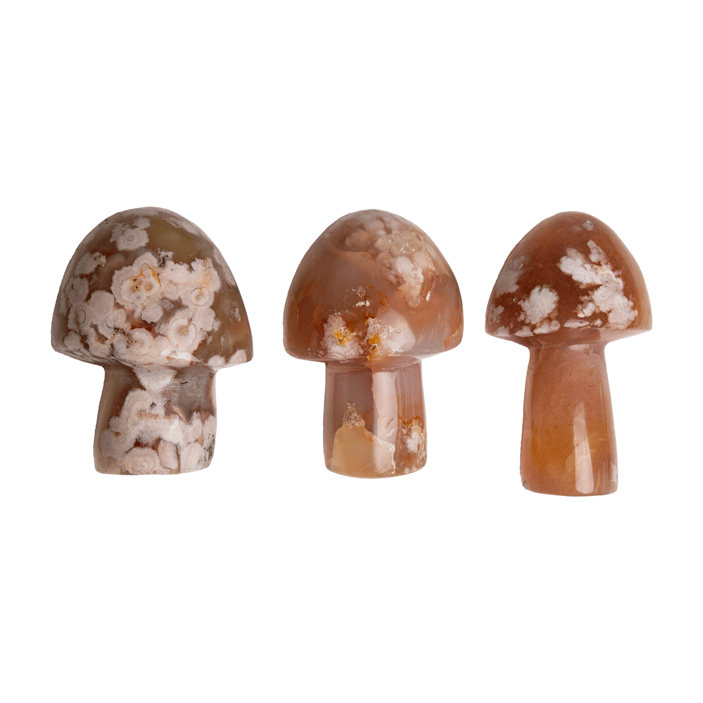 Flower Agate Crystal Mushroom