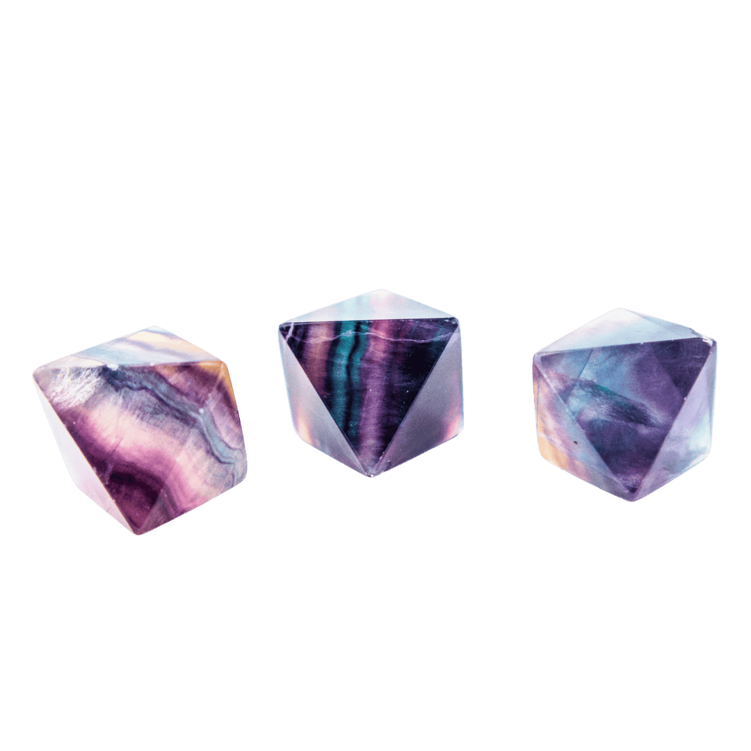 Fluorite Octahedron offers Earrings