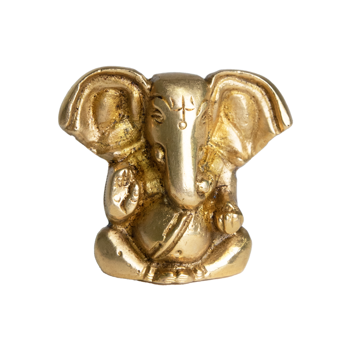 small brass Ganesh statue by Energy Muse