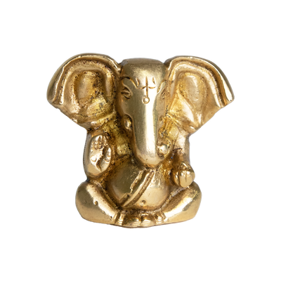 small brass Ganesh statue by Energy Muse