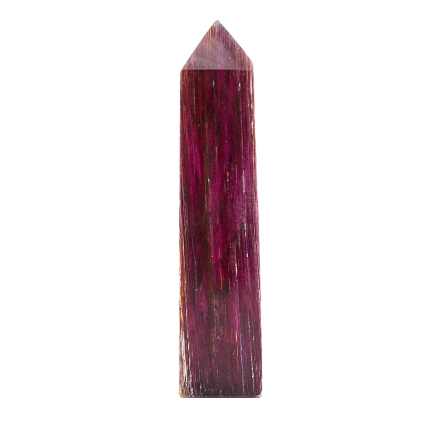 product view of gem-grade Lepidolite Point with violet hues by Energy Muse