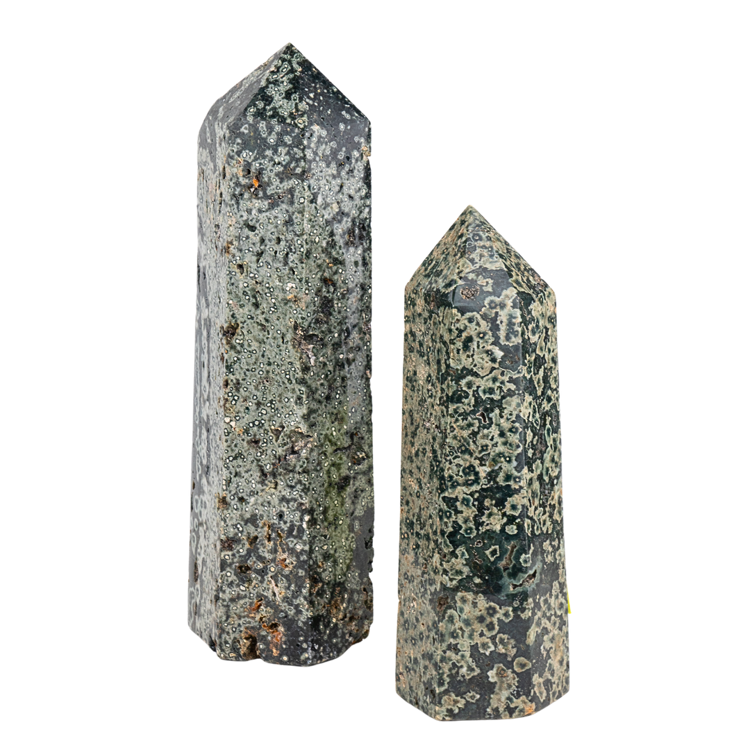 Green Ocean Jasper Pillar | Shop Green Ocean Jasper Crystal Pillar